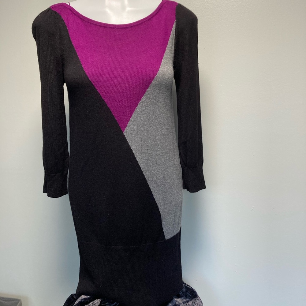 White House Black Market Color block Sweater Dress